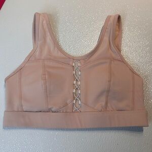 FABLETICS | Nude Lace-Up Sports Bra